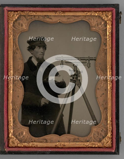 Untitled (Portrait of Surveyor), 1862. Creator: Unknown.