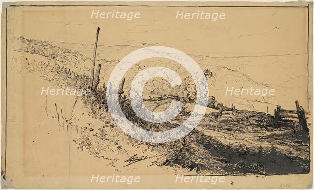 A Road in the Hills Near Dordrecht, 1870-1877. Creator: Walter Shirlaw.