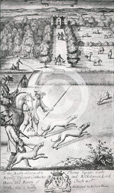 'Coursing with Grayhounds', late 17th century, (1911). Creator: S G.