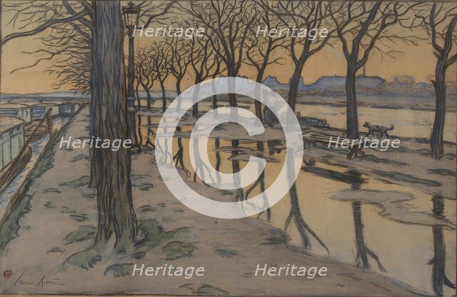 Île aux Cygnes, c1900. Creator: Rivière, Henri (1864-1951).