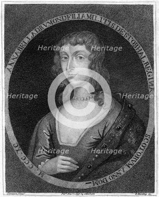 Anabella Drummond, queen consort of Robert III of Scotland, (1797).Artist: E Harding