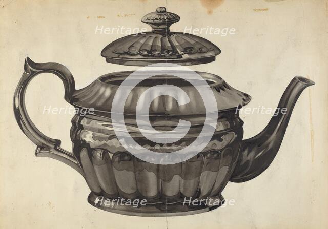 Teapot, 1935/1942. Creator: Samuel O. Klein.