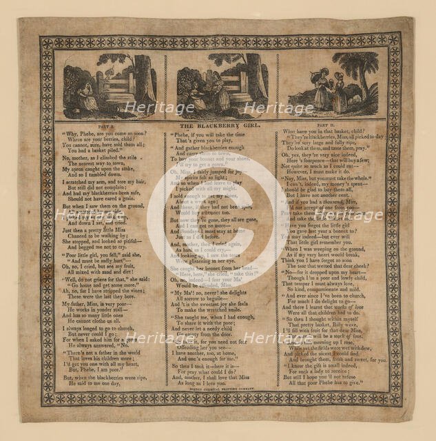 Handkerchief, United States, 19th century. Creator: Boston Chemical Printing Company.