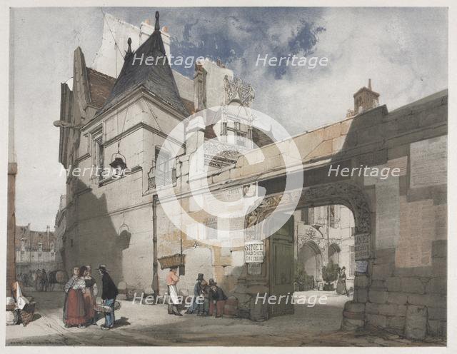 Picturesque Architecture in Paris, Ghent, Antwerp, Rouen: Hôtel de Cluny, Paris, 1839. Creator: Thomas Shotter Boys (British, 1803-1874).