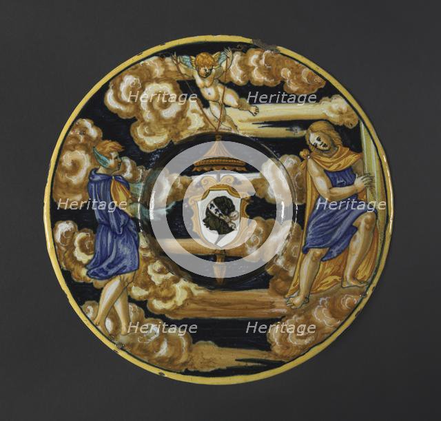Plate with the Arms of the Pucci Family, 1532. Creator: Francesco Xanto Avelli (Italian, 1486/87-c. 1544).