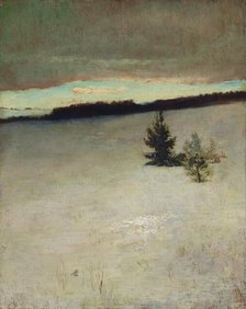 Snow Field, Morning, Roxbury, 1864. Creator: John La Farge.