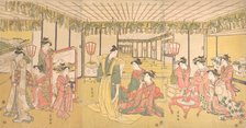 New Year's Celebration in a Large Mansion, ca. 1791. Creator: Utagawa Toyokuni I.