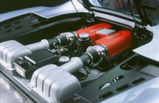 2000 Ferrari 360 Modena Spyder engine. Artist: Unknown.