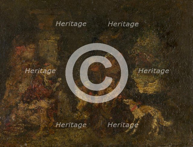 A Cave in the Forest, 1883. Creator: Adolphe Monticelli.