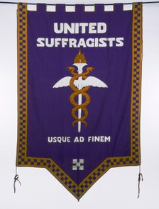 Suffragette banner, c1910. Artist: Unknown