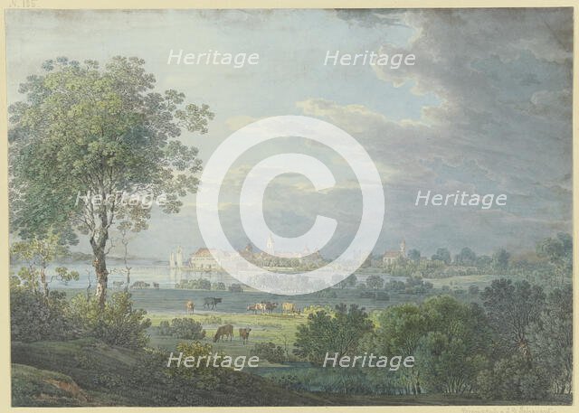 On the road from Hofen to Buchhorn on Lake Constance, early 19th century. Creator: Max Josef Wagenbauer.