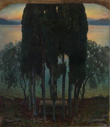 Peace. Tomb among the Cypresses, 1910s. Creator: Savini, Alfredo (1868-1924).