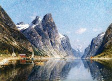 A Norweigan Fjord Scene'.  Creator: Normann, Adelsteen (1848-1918).