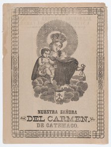 Our Lady of Catemaco holding the Christ Child, 1911., 1911. Creator: José Guadalupe Posada.