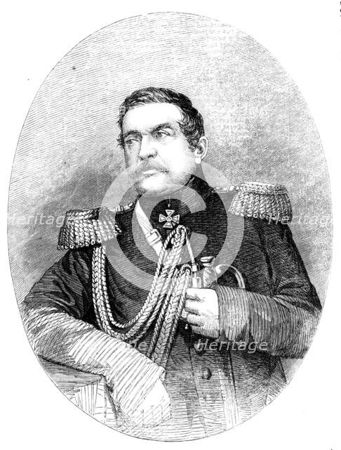 General Mouravieff, the Captor of Kars (from a photograph by Weingartner, of Moscow), 1856.  Creator: Unknown.