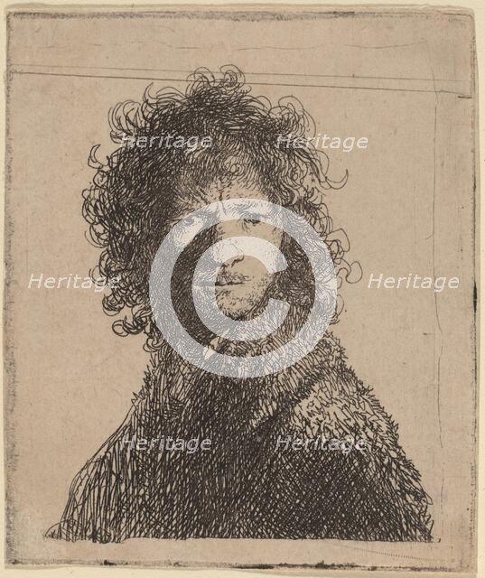 Self-Portrait, Frowning, 1630. Creator: Rembrandt Harmensz van Rijn.