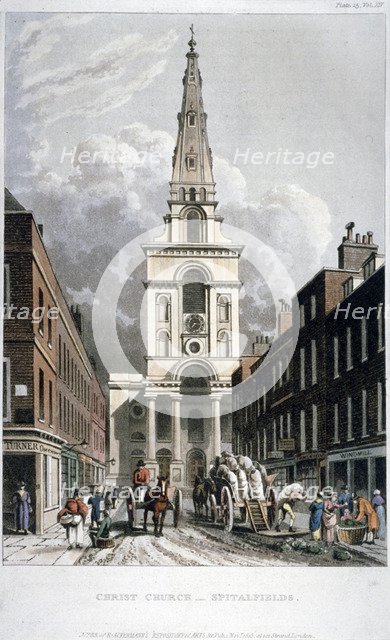 Christ Church, Spitalfields, London, 1815. Artist: Anon