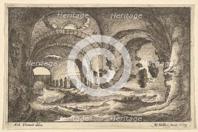 Roman remains at Tivoli, 1673. Creator: Wenceslaus Hollar.
