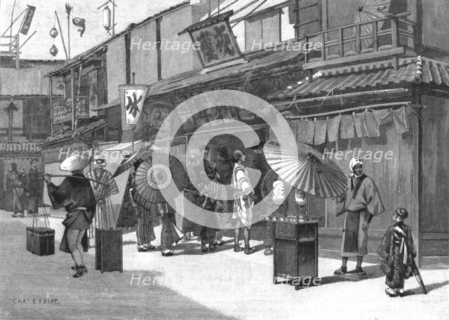 ''The Exterior of a Japanese Theatre', 1891. Creator: Charles Edwin Fripp.