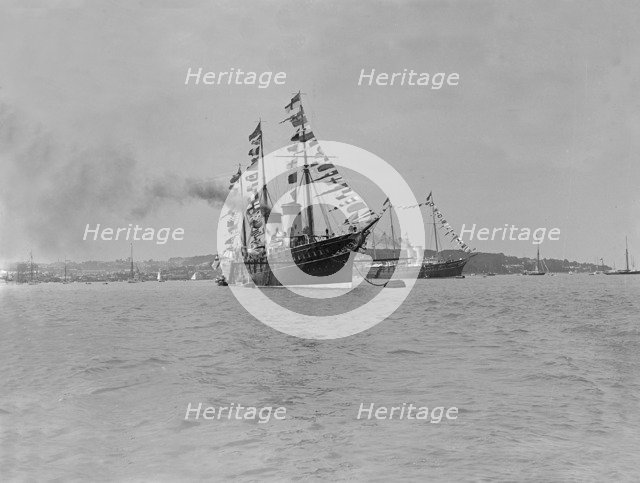 The Russian Imperial Yacht 'Standart' at Cowes, 1909. Creator: Kirk & Sons of Cowes.