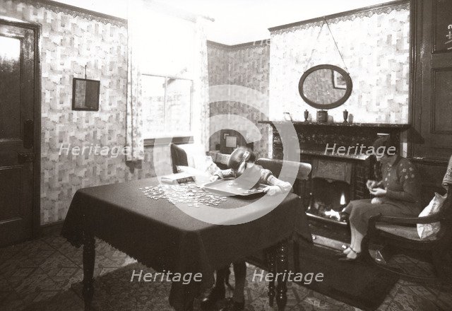 House interior, dining room, York, Yorkshire, 1940. Artist: Unknown