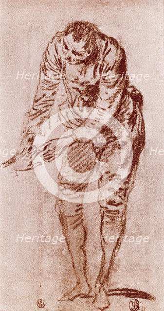 A study in Sanguine, 1913.Artist: Jean-Antoine Watteau