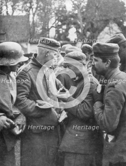 German prisoners taken on 18 April 1918, France. Artist: Unknown