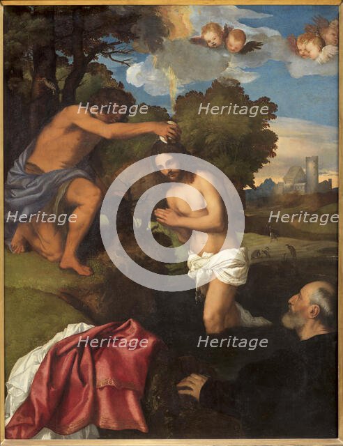 The Baptism of Christ, 1511-1512. Creator: Titian (1488-1576).