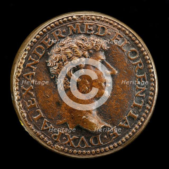 Alessandro de' Medici, 1510-1537, 1st Duke of Florence 1532 [obverse]. Creator: Domenico de'Vetri.