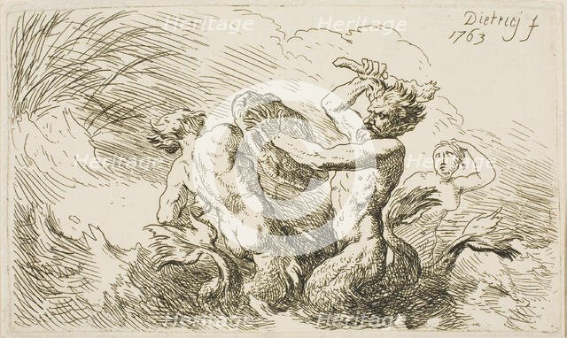 Battle of the Tritons, 1763. Creator: Christian Wilhelm Ernst Dietrich.