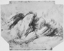 'Study of Rock Formations', c1480 (1945). Artist: Leonardo da Vinci.