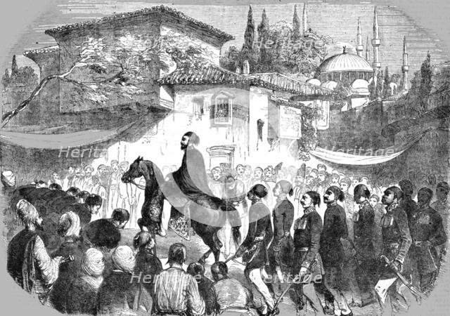 'The Sultan Abdul Medjid proceeding to the Divan of the Sublime Porte', 1854. Creator: Unknown.