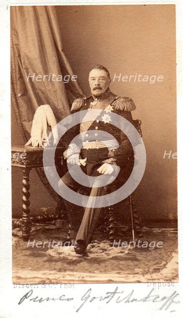 Portrait of Prince Pyotr Dmitrievich Gorchakov (1790-1868), 1860s.