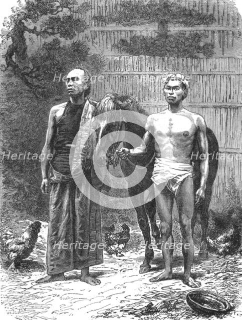 'Japanese grooms (Betos); A European Sojourn in Japan', 1875. Creator: Unknown.