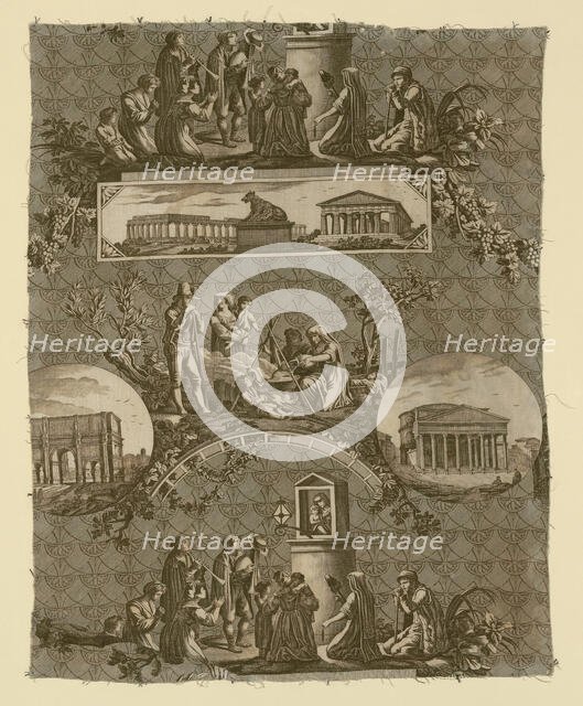 Le Romain (The Roman) (Furnishing Fabric), France, 1811. Creator: Unknown.