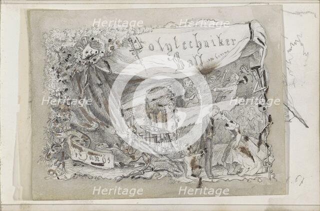 Invitation to a party, 1861. Creator: Isaac Gosschalk.