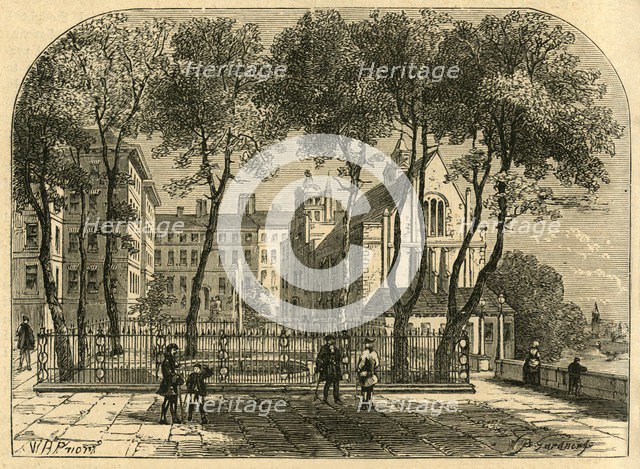 'The Temple Fountain, from an Old Print', (1897). Creator: Unknown.