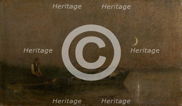 Fishing by Moonlight, 1880-1900. Creator: Ladislav Mednyanszky.