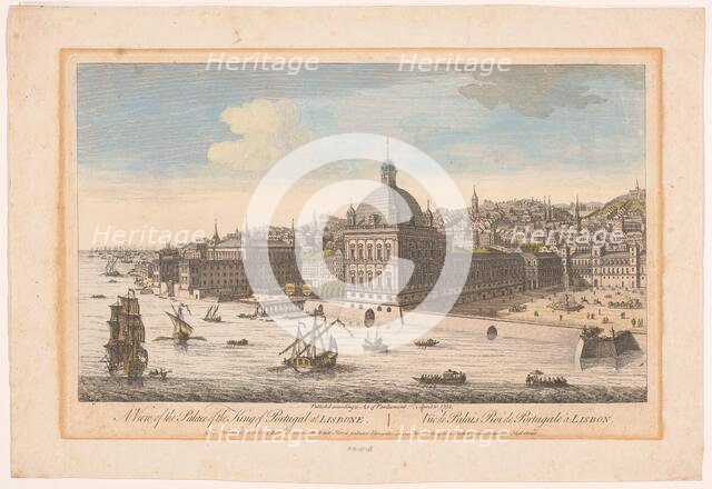 View of the Royal Palace in Lisbon, 1752. Creator: Anon.