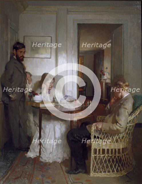 The Chess Players, pre 1902. Artist: William Newenham Montague Orpen.