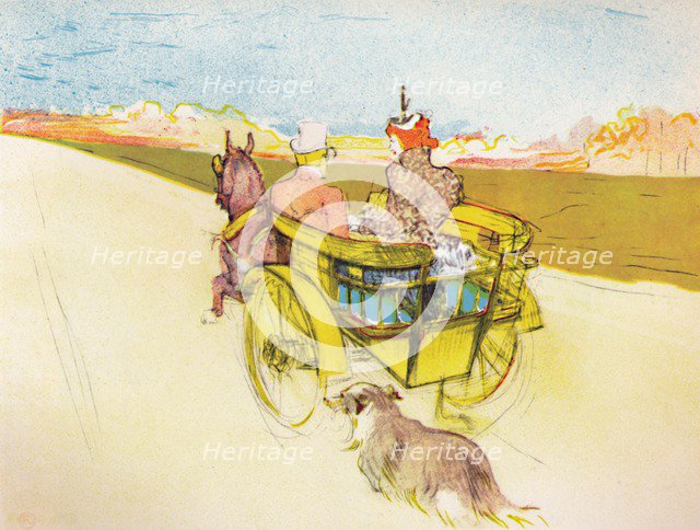 'Dog Cart', c.1897, (1946). Artist: Henri de Toulouse-Lautrec.