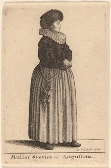 Mulier Svevica vel Augustana, 1643. Creator: Wenceslaus Hollar.