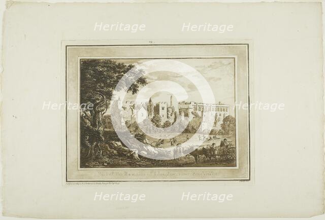 Part of the Remains of Llanphor, near Pembroke, from Twelve Views in Aquatinta from...in South Wales Creator: Paul Sandby.