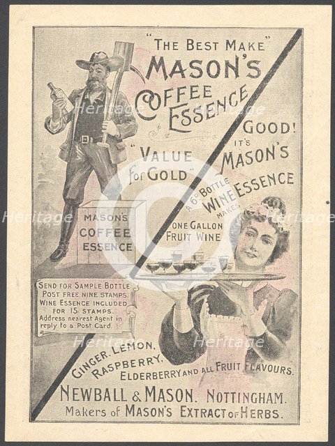 Newball & Mason Coffee Essence, 1890s. Artist: Unknown