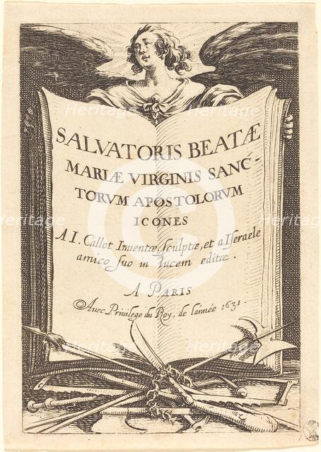 Frontispiece for "The Large Apostles", published 1631. Creator: Jacques Callot.