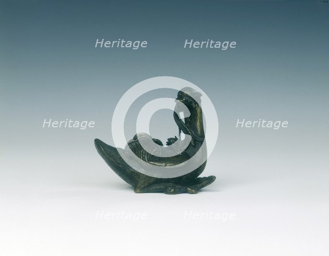 Bronze mandarin duck, late Ming dynasty, China, 1550-1644. Artist: Unknown