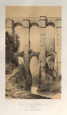 ...Pl. 50, Pont De Civita-Castellana (Etats Romains), 1860. Creator: Victor Petit (French, 1817-1874).