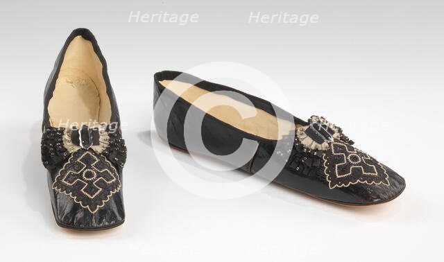 Slippers, French, 1855-65. Creator: Unknown.