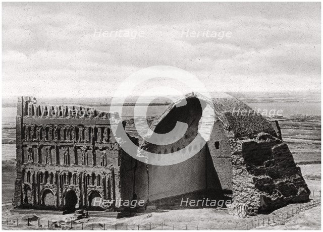 The Taq-i Kisra from the air, Ctesiphon, Iraq, 1925. Artist: A Kerim