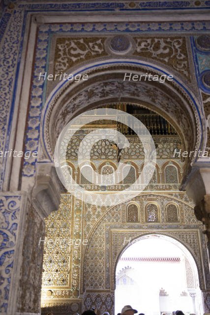 Interior of the Royal Alcazar of Seville, the royal palace prevously a citadel, Spain, 2023. Creator: Ethel Davies.